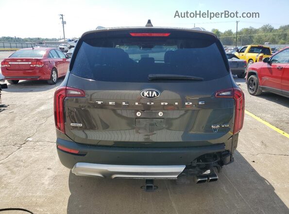 5XYP3DHC3MG115896 2021 KIA TELLURIDE Коричневый Вид сзади