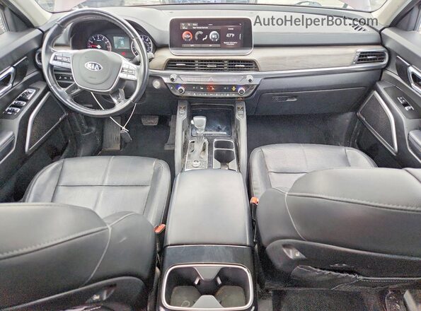 5XYP3DHC7MG133916 2021 KIA TELLURIDE Burgundy Widok deski rozdzielczej