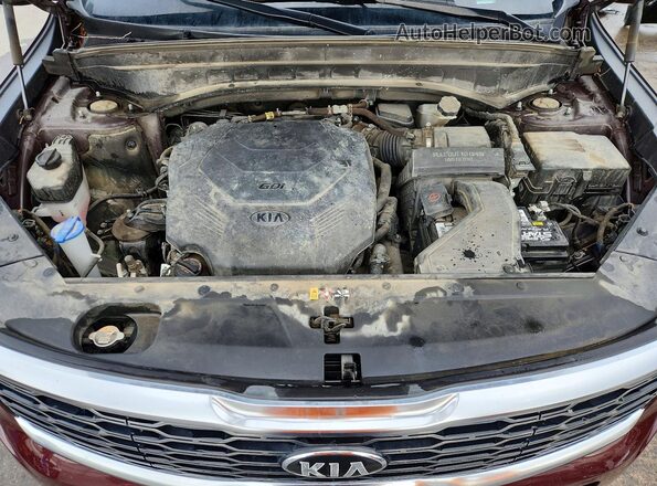 5XYP3DHC7MG133916 2021 KIA TELLURIDE Burgundy Widok komory silnika