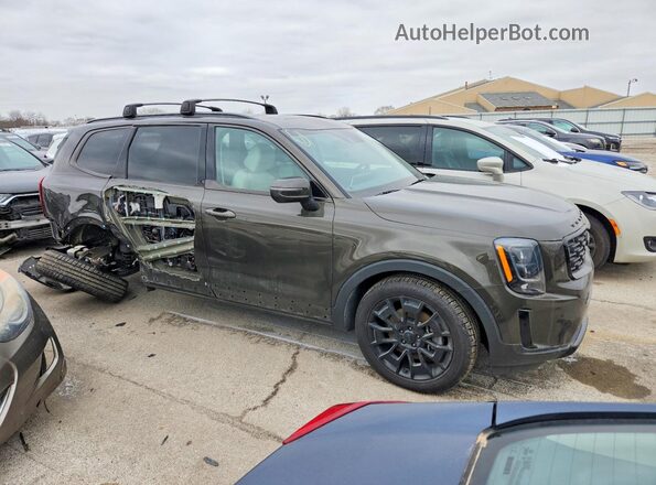 5XYP3DHCXMG177554 2021 KIA TELLURIDE Green Przód prawy
