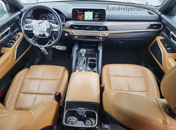 5XYP54HC1MG165173 2021 KIA TELLURIDE Gray წინა პანელის ხედი
