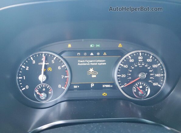 5XYP54HCXNG279223 2022 KIA TELLURIDE Black Instrument cluster view