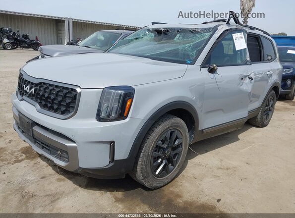 5XYP5DGC2PG403618 2023 KIA TELLURIDE Silver Առջևի ձախ երեք քառորդ տեսարան