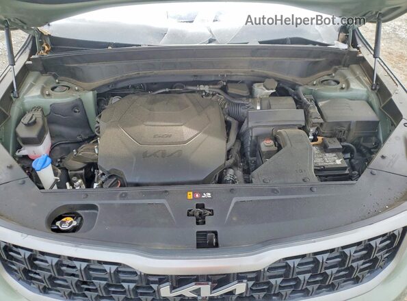 5XYP5DGCXPG403074 2023 KIA TELLURIDE Green Vista del compartimento del motor