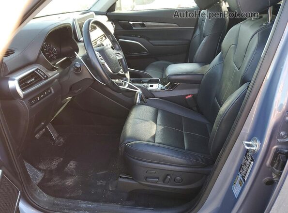 5XYP5DHC1NG245445 2022 KIA TELLURIDE Blue Widok wnętrza z przodu