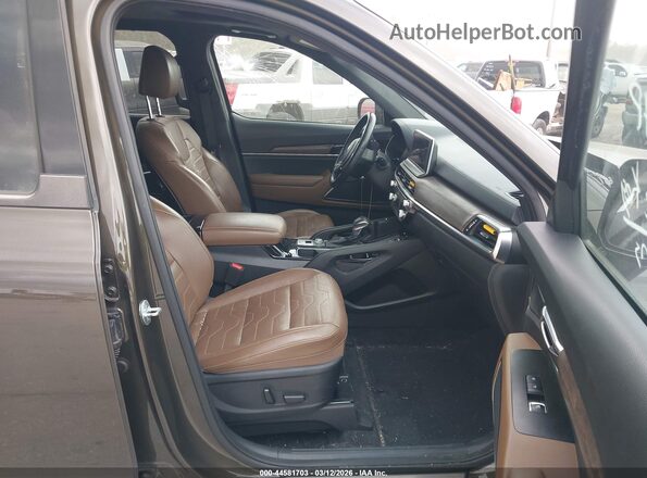 5XYP5DHC8MG152730 2021 KIA TELLURIDE Brown Front interior view