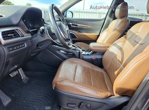 5XYP5DHC8MG154686 2021 KIA TELLURIDE Charcoal Вид салону спереду