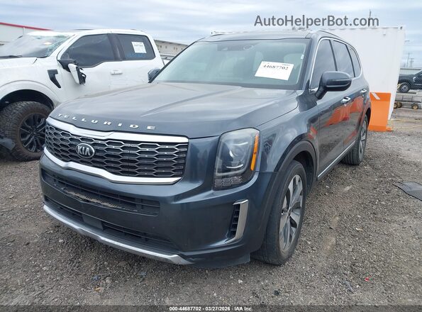 5XYP64HC5LG004966 2020 KIA TELLURIDE Blue Przód lewy