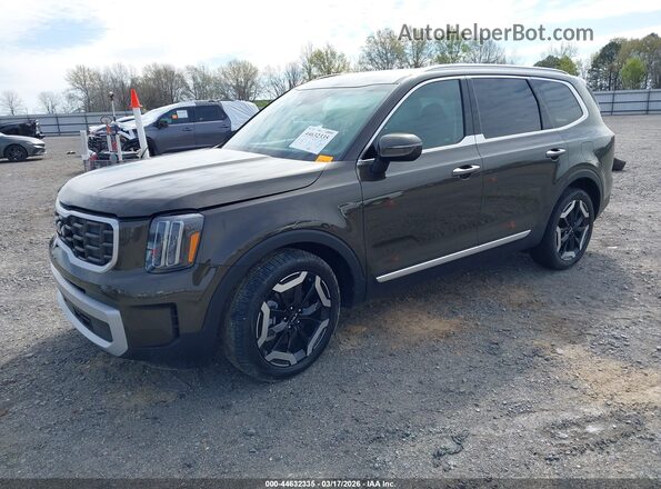 5XYP6DGC2SG710678 2025 KIA TELLURIDE Green Vista tres cuartos delantera izquierda