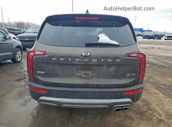 5XYP6DHC7MG184694 2021 KIA TELLURIDE Gray Rear view