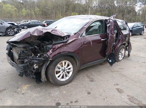 5XYPG4A31KG448156 2019 KIA SORENTO Maroon 