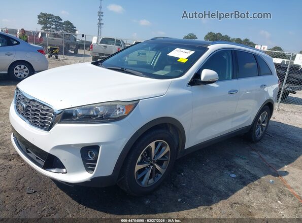 5XYPH4A57KG474307 2019 KIA SORENTO White Առջևի ձախ երեք քառորդ տեսարան