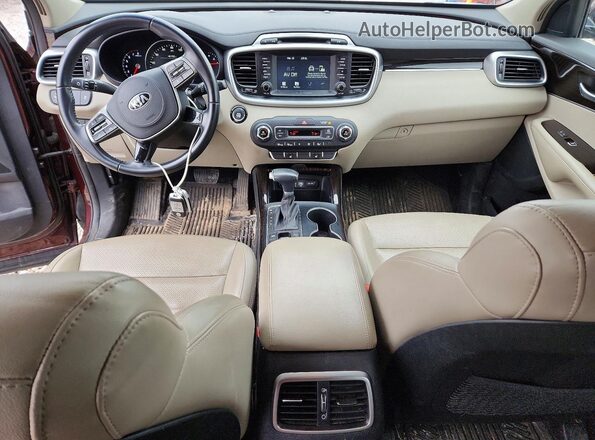 5XYPH4A58KG477331 2019 KIA SORENTO Burgundy 
