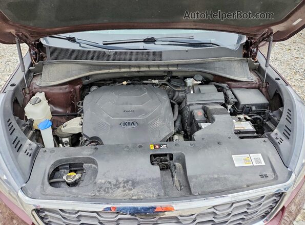 5XYPH4A58KG477331 2019 KIA SORENTO Burgundy 
