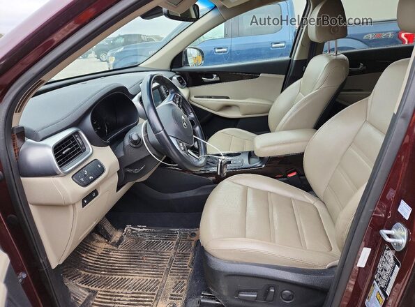 5XYPH4A58KG477331 2019 KIA SORENTO Burgundy 