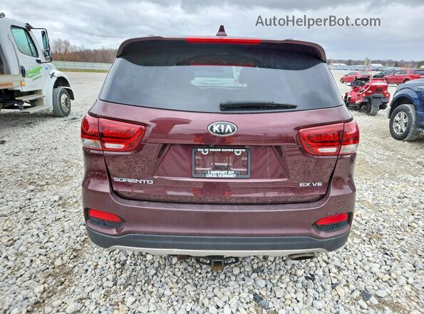 5XYPH4A58KG477331 2019 KIA SORENTO Burgundy 