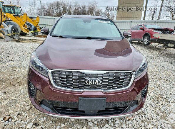5XYPH4A58KG477331 2019 KIA SORENTO Burgundy 