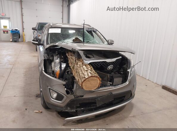 5XYPHDA11GG029422 2016 KIA SORENTO Gray Widok z przodu