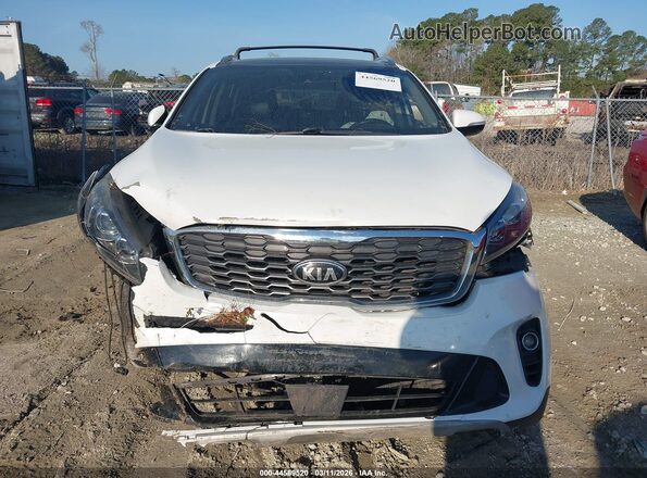 5XYPHDA58KG601131 2019 KIA SORENTO White Widok wnętrza z tyłu