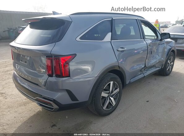 5XYRH4LF4MG033378 2021 KIA SORENTO Серый Задняя правая четверть