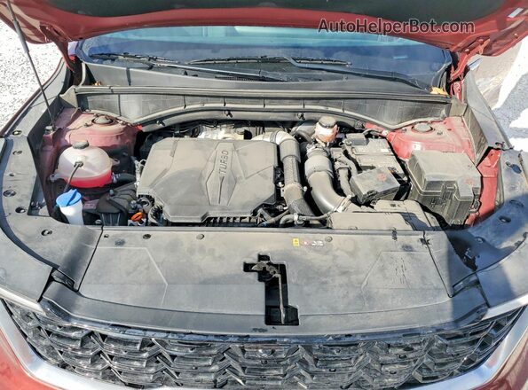 5XYRK4JF8RG255739 2024 KIA SORENTO Maroon Vista del compartimento del motor
