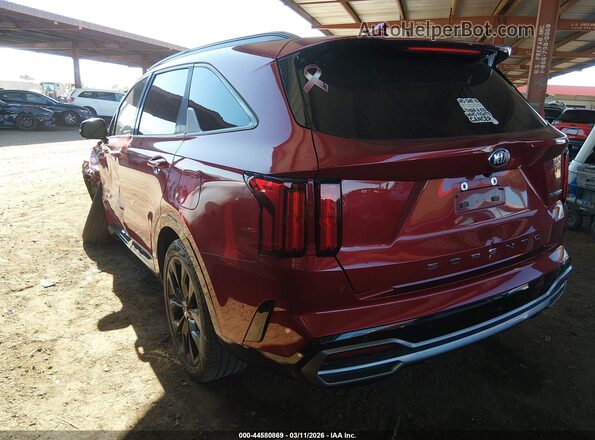 5XYRK4LF2MG047099 2021 KIA SORENTO Red უკანა მარცხენა