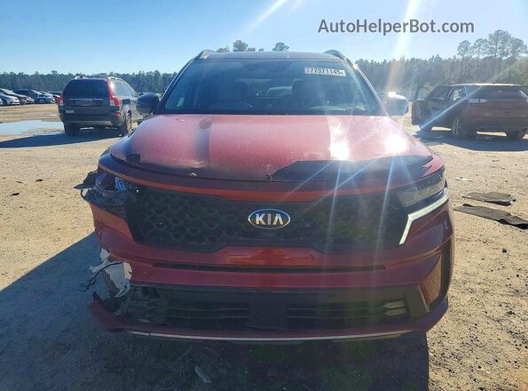 5XYRK4LFXMG068315 2021 KIA SORENTO Red Widok z przodu