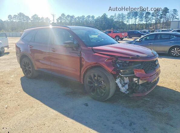 5XYRK4LFXMG068315 2021 KIA SORENTO Red Przód prawy