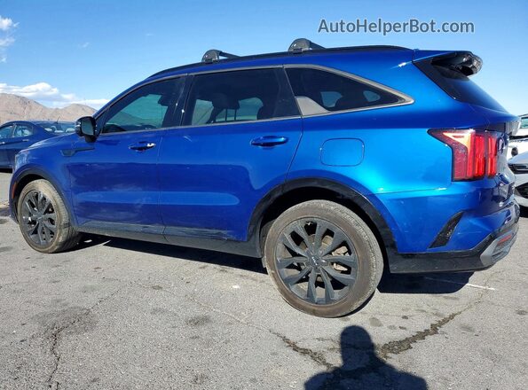 5XYRK4LFXNG074908 2022 KIA SORENTO Blue Trasero izquierdo