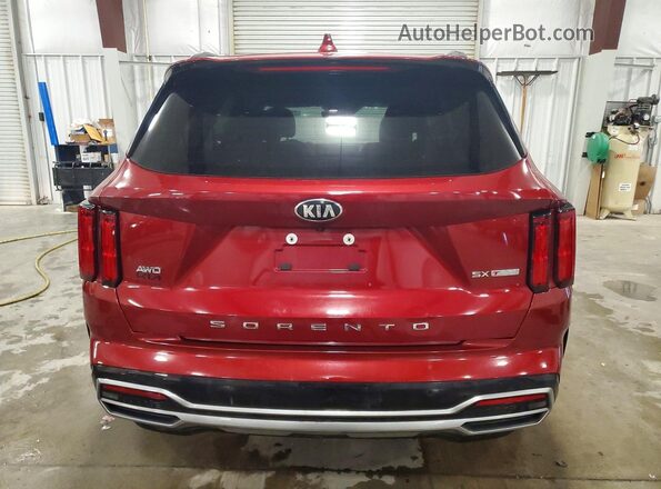 5XYRKDLF6MG024134 2021 KIA SORENTO Red Rear view