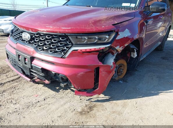 5XYRKDLF7MG047115 2021 KIA SORENTO Red Front view