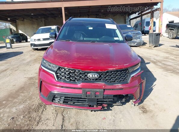 5XYRKDLF7MG047115 2021 KIA SORENTO Red Rear interior view