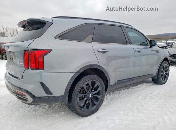 5XYRKDLF8MG028329 2021 KIA SORENTO Серый Задняя правая четверть