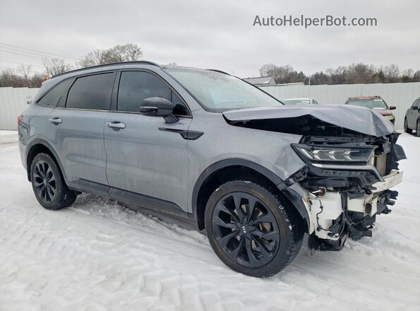 5XYRKDLF8MG028329 2021 KIA SORENTO Серый Передняя правая четверть