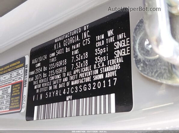 5XYRL4JC3SG320117 2025 KIA SORENTO Gray Widok komory silnika