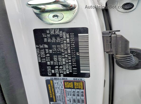 5XYRLDJC1TG429080 2026 KIA SORENTO White Engine compartment view