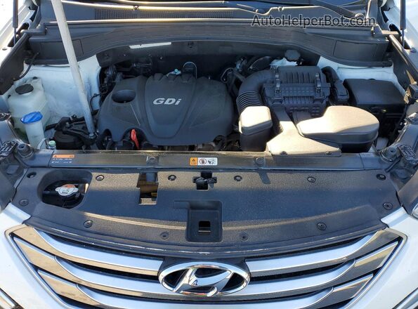 5XYZU3LB4GG324289 2016 HYUNDAI SANTA White ძრავის განყოფილების ხედი