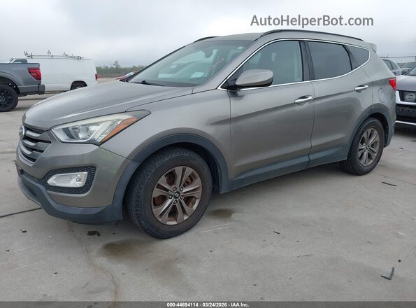 5XYZU3LB4GG325636 2016 HYUNDAI SANTA FE SPORT Tan წინა მარცხენა ხედი სამი მეოთხედიდან