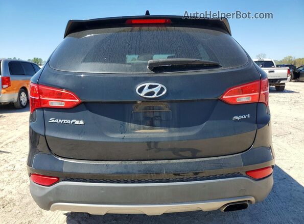 5XYZU3LB5GG356555 2016 HYUNDAI SANTA FE Black წინა სალონის ხედი
