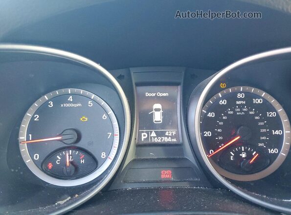 5XYZUDLB5GG375287 2016 HYUNDAI SANTA Burgundy Вид щитка приладів
