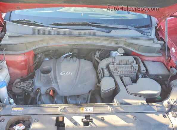 5XYZUDLB5GG375287 2016 HYUNDAI SANTA Burgundy Вид підкапотного простору