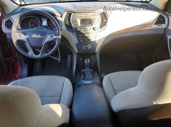 5XYZUDLB5GG375287 2016 HYUNDAI SANTA Burgundy Вид панелі приладів