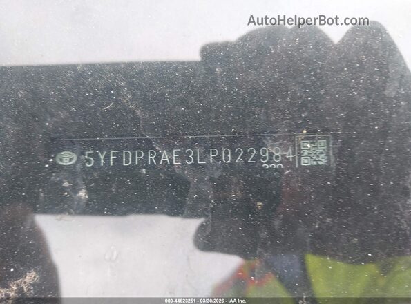 5YFDPRAE3LP022984 2020 TOYOTA LL Black 