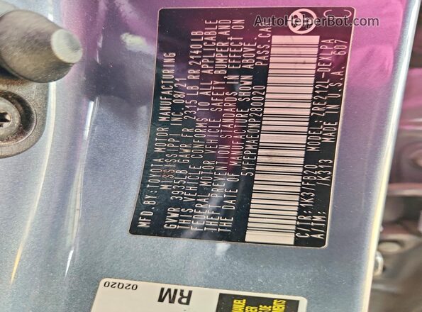 5YFEPMAE0NP280020 2022 TOYOTA LL Silver Вид підкапотного простору
