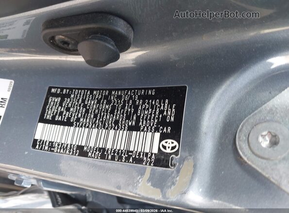 5YFEPRAE0LP024356 2020 TOYOTA LL Light Blue Engine compartment view