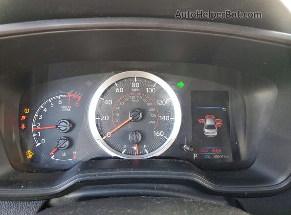 5YFS4MCE5MP072755 2021 TOYOTA LL Белый Вид щитка приборов
