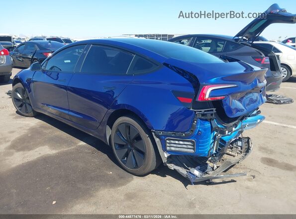 5YJ3E1EA1SF041599 2025 TESLA MODEL 3 Blue Tył lewy