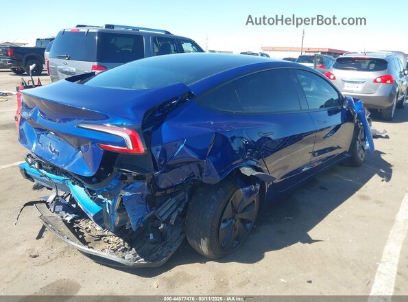 5YJ3E1EA1SF041599 2025 TESLA MODEL 3 Blue Tył prawy