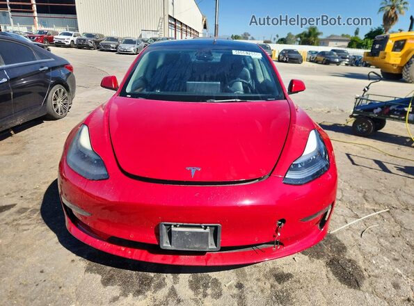 5YJ3E1EA7NF288906 2022 TESLA MODEL Red 