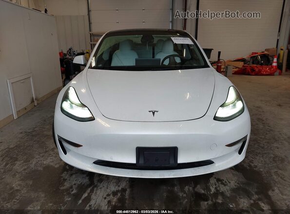 5YJ3E1EAXMF087063 2021 TESLA MODEL 3 White Widok zestawu wskaźników